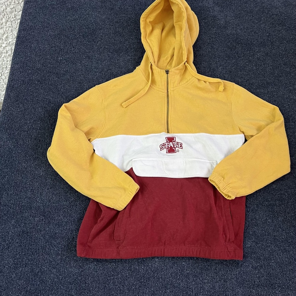 Iowa State Cyclones Hoodie Sweatshirt Mens Small Gold Red NCAA Football Tailgate